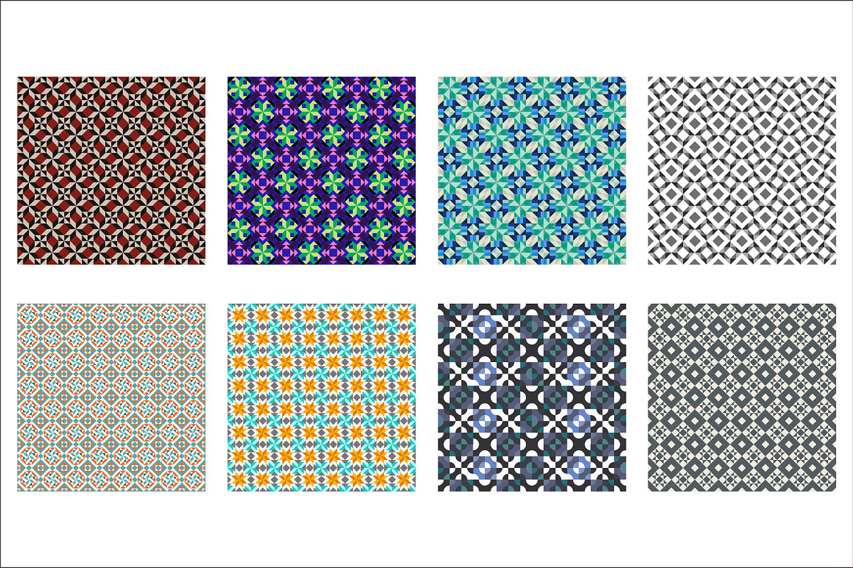 MIXED TILE ABSTRACT COLRFUL SEAMLESS, a Pattern Graphic by Brainware Graphic (Photo 3 of 10)