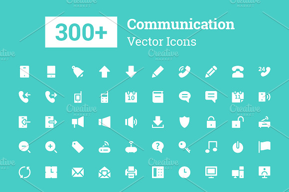 300 Communication Vector Icons