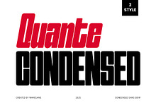 Quante Condensed | Bold Sans Serif