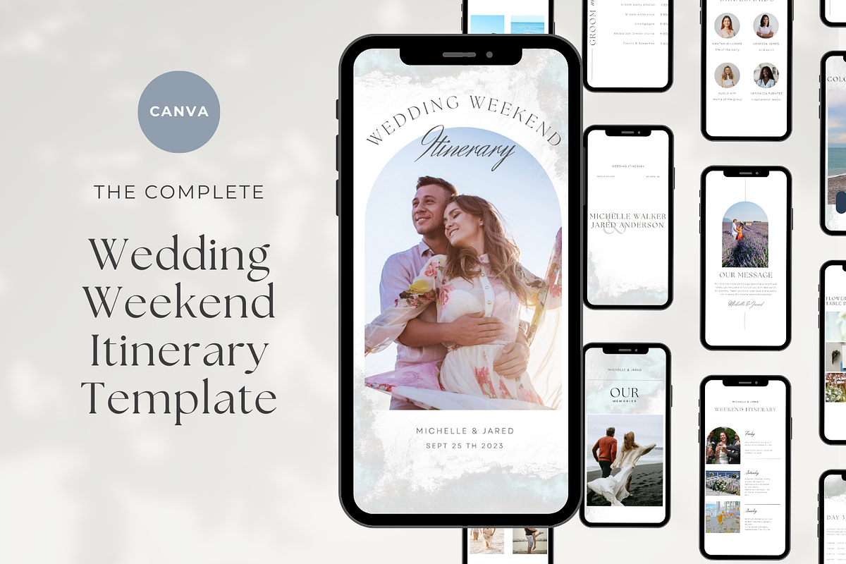 Coastal Wedding Itinerary Template, an Email Template by Jay Luxe Creative (Photo 1 of 7)