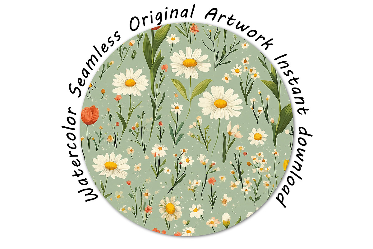 Floral Seamless Pattern, a Seasonal Illustration by Layerology (Photo 2 of 3)