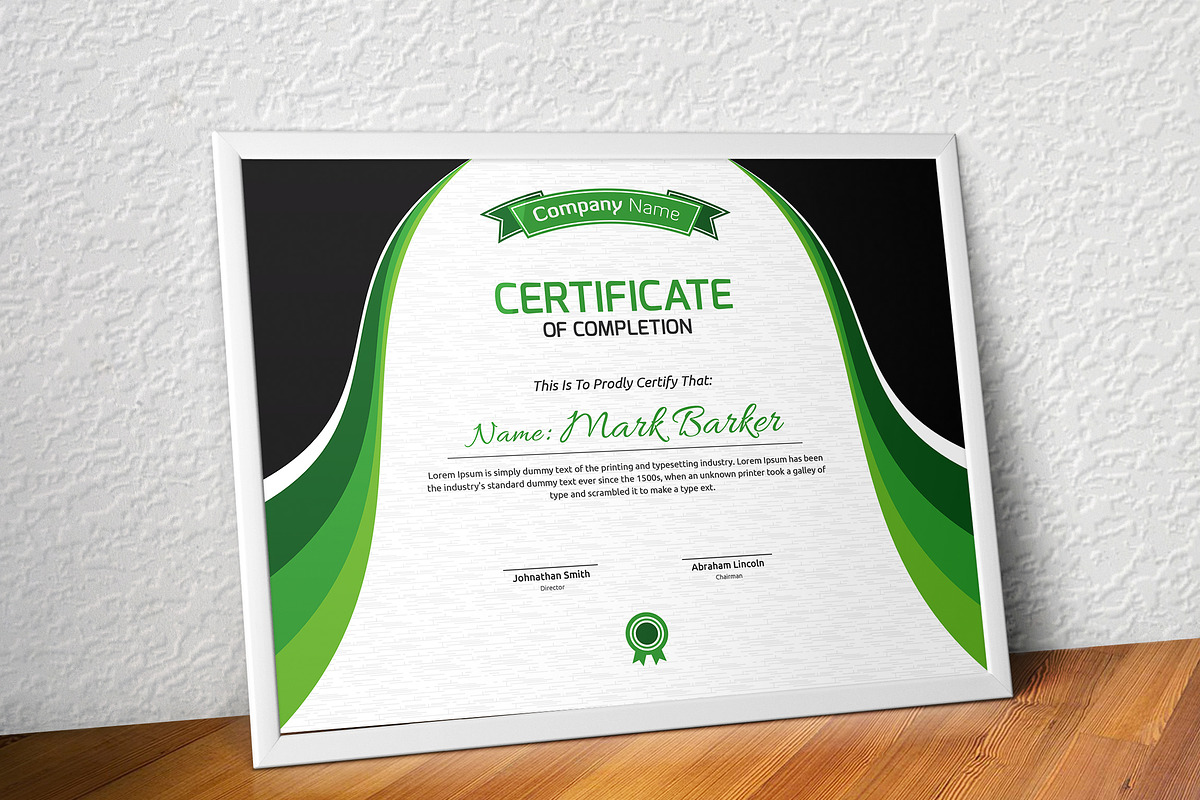 Certificate Word | PSD | AI, a Stationery Template by Curve Design (Photo 4 of 4)