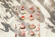 Watercolor Pink Dessert Clipart, a Decorative Illustration by ThaismotaCreativeCo (Thumbnail 4 of 6)