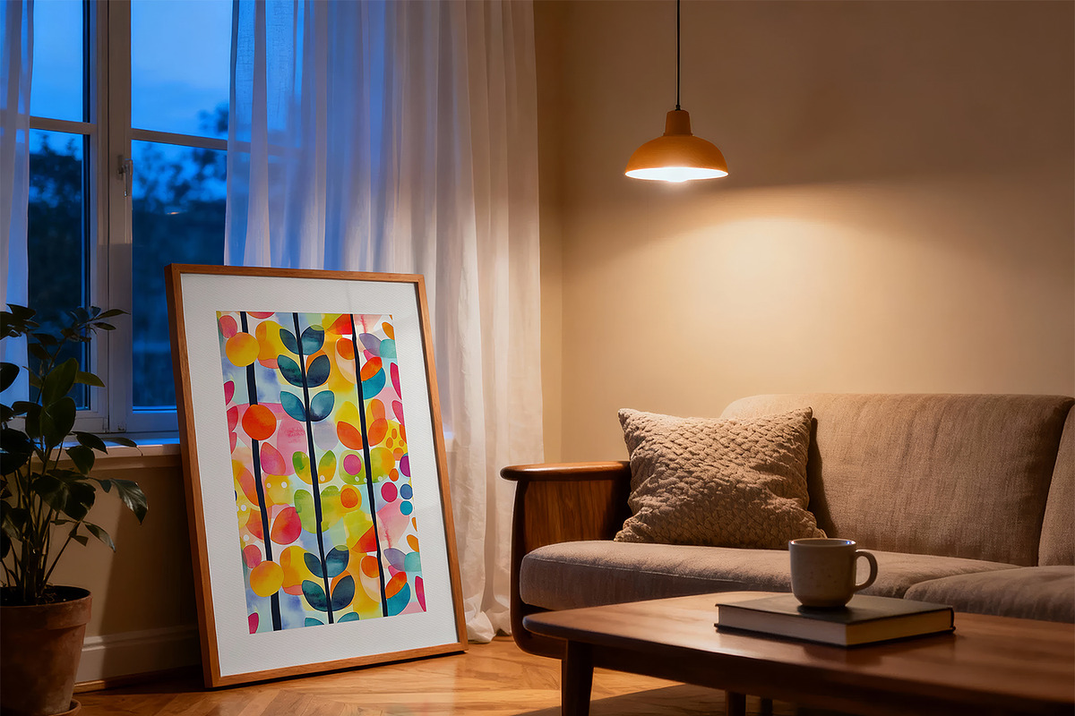 Living Room Poster Frame Mockup ISO, a Mockup by DesignRocket (Photo 7 of 8)