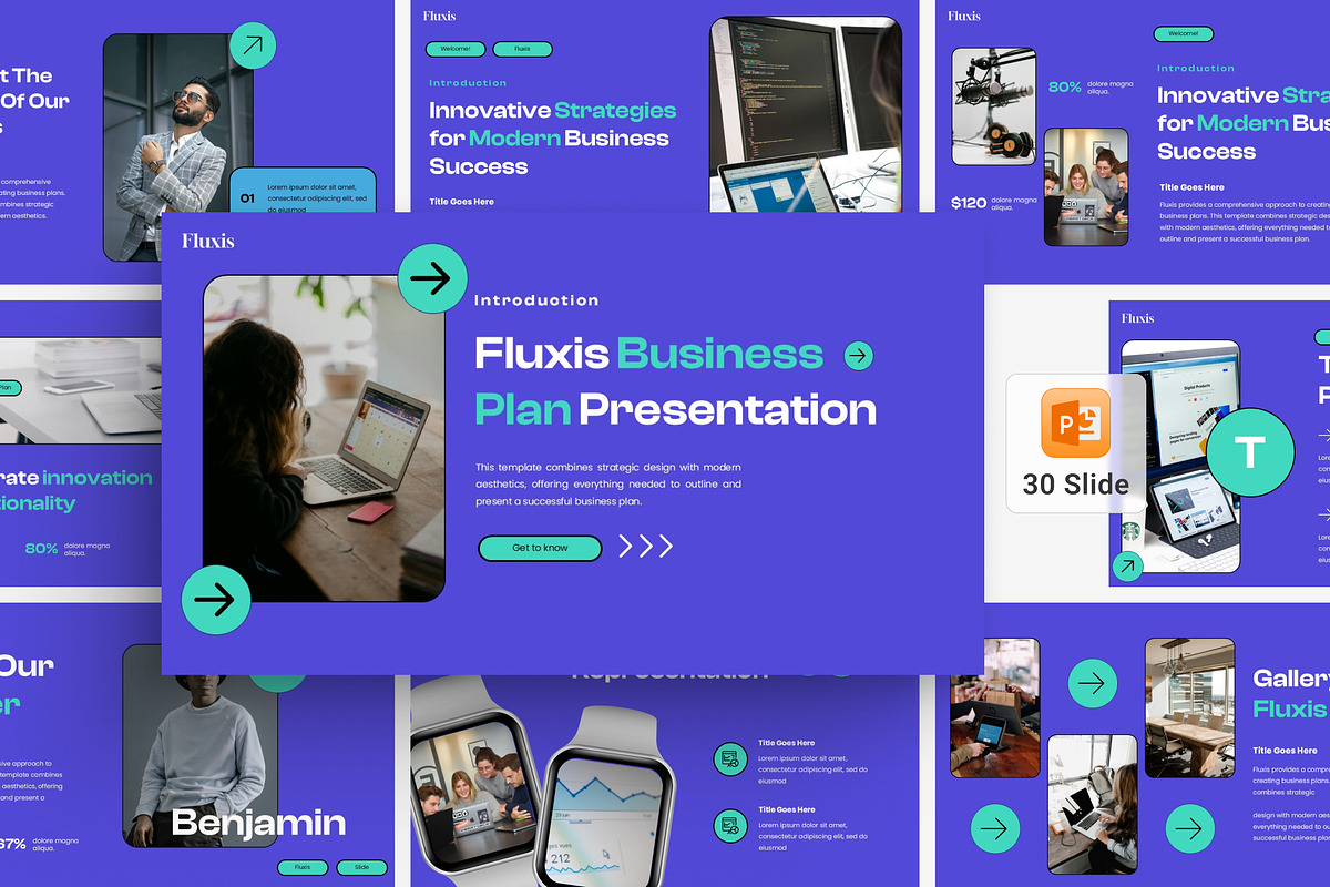 Modern Business Plan Presentation, a Presentation Template by Eklip Studio (Photo 1 of 6)