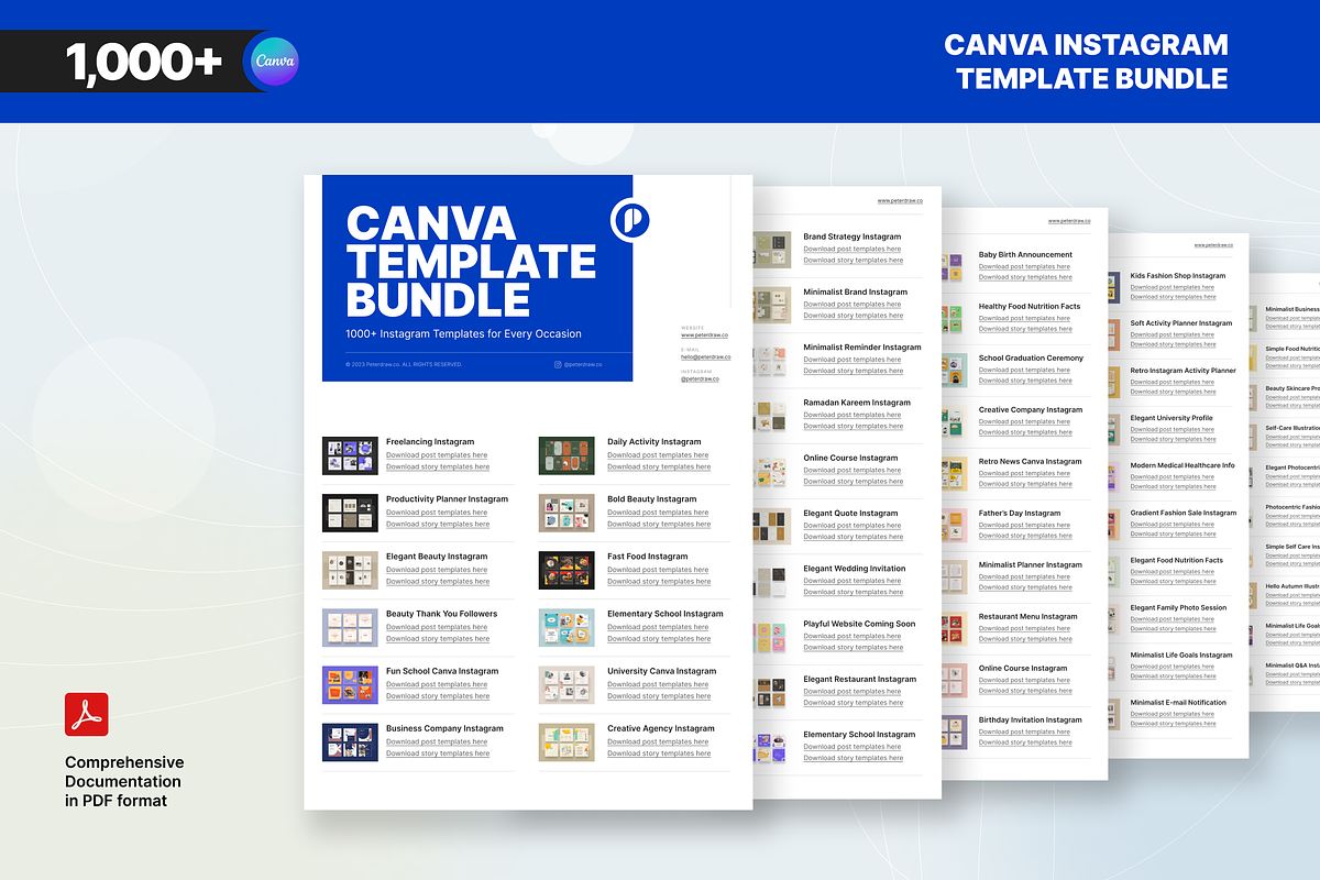 1000+ Canva Instagram Template, a Social Media Template by peterdraw (Photo 7 of 7)