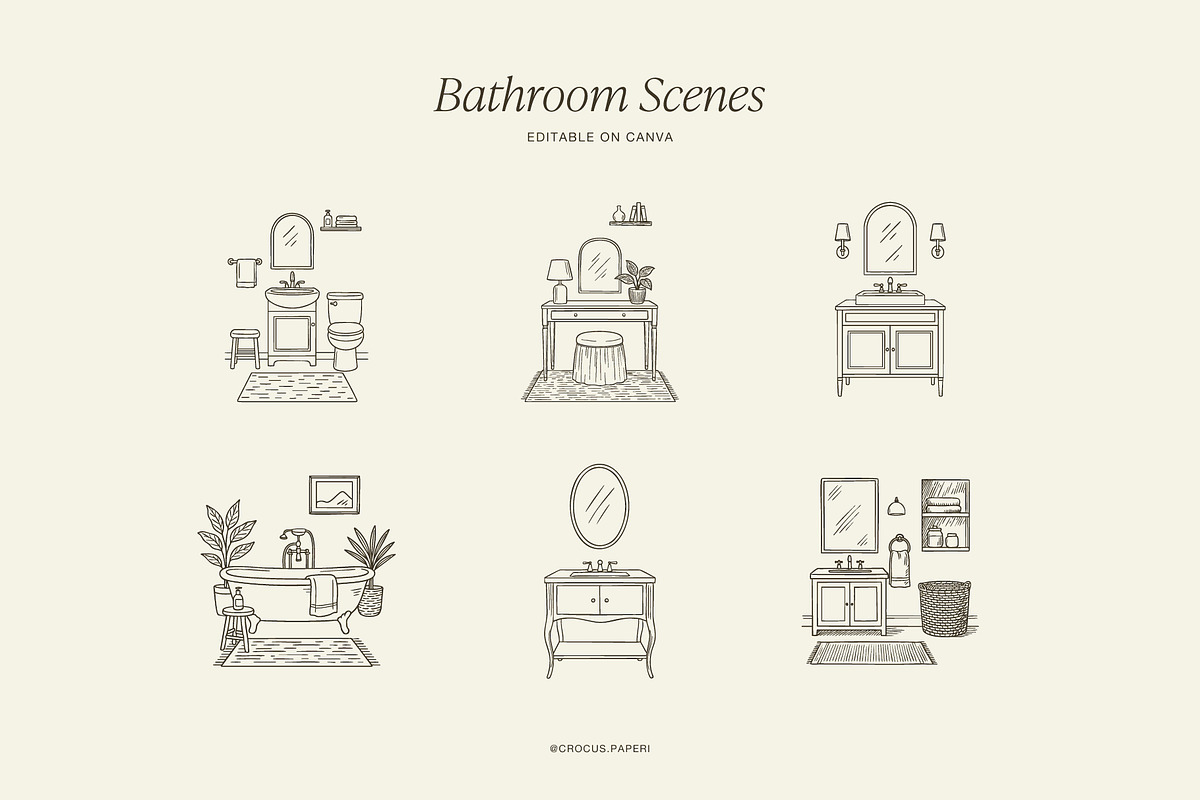 INTERIOR DESIGNER line art clipart, an Object Illustration by Crocus Paperi (Photo 9 of 13)