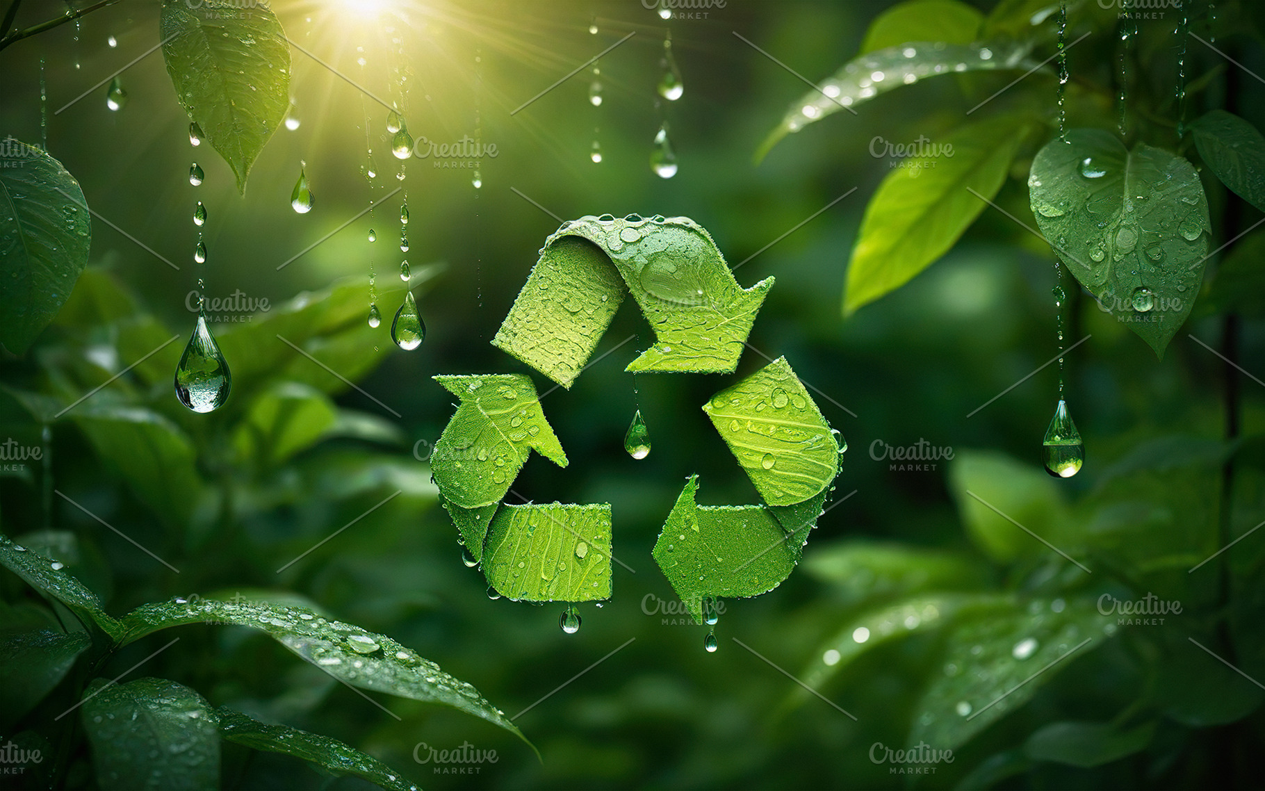 green recycling symbol, a Holiday Photo by itakdalee