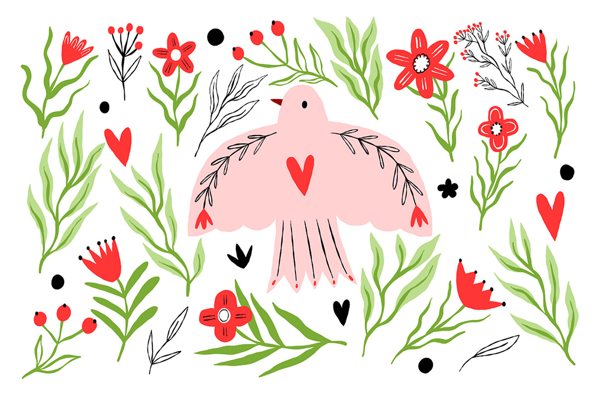 Hand Drawn Peace Dove Clipart, an Object Illustration by the_myro (Photo 1 of 3)