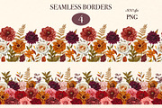 Autumn Blooms Watercolor Flowers, a Seasonal Illustration by DiashaArt (Thumbnail 8 of 11)