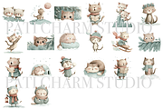 20 Christmas Cat Clipart, an Animal Illustration by Pati Charm Studio (Thumbnail 2 of 8)
