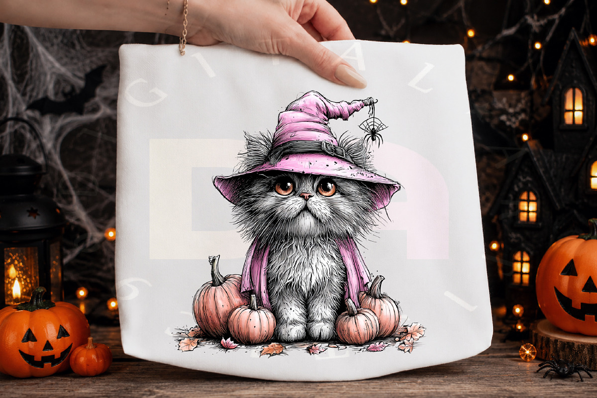 Whimsical Halloween Animals Clipart, a Transportation Illustration by Digital Artistic99 (Photo 4 of 7)