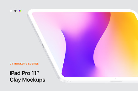 iPad Pro 11 - 21 Clay Mockups, an iPad Mockup by Asylab