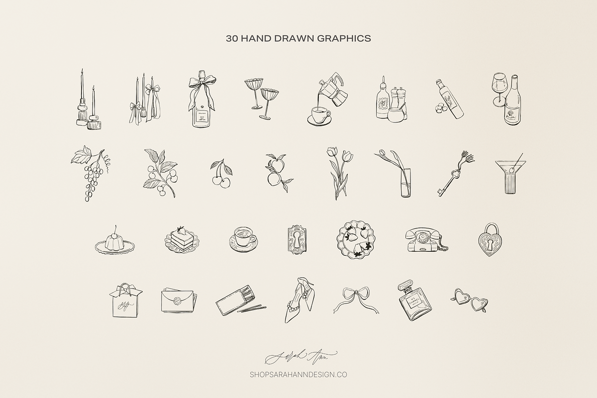 Lovers: Romantic Illustrations, an Object Graphic by Sarah Ann Design (Photo 6 of 7)