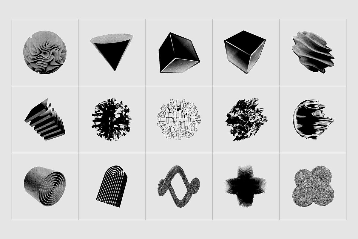 3D V3CTORS - 60 Vector Shapes, an Object Graphic by assetpro.design (Photo 8 of 13)
