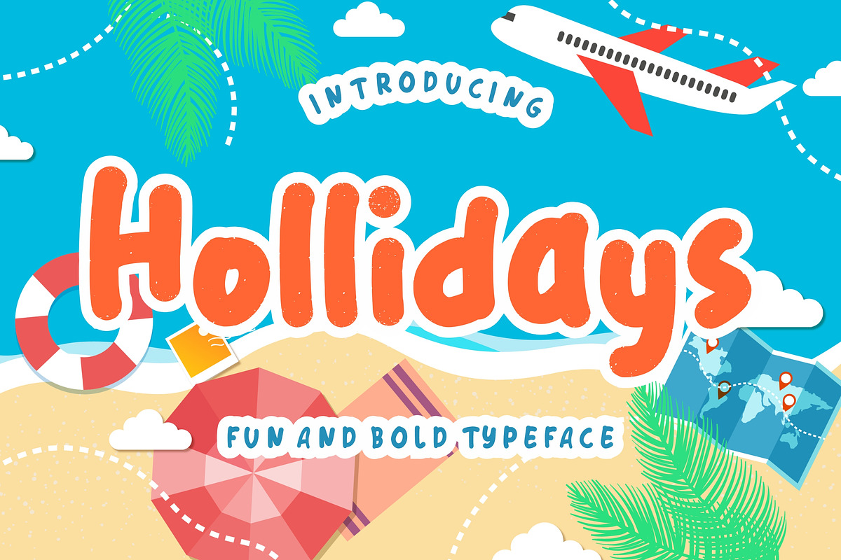 Hollidays Fun Advertisement Font