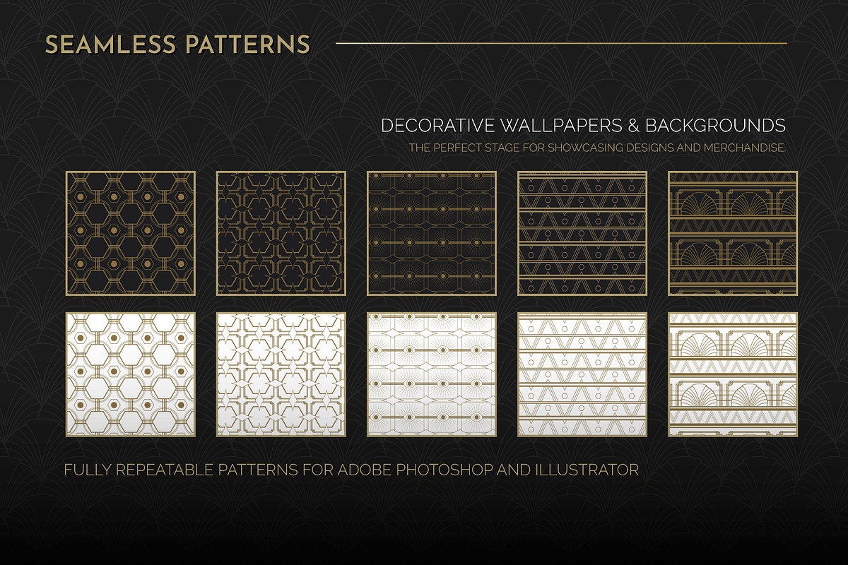 Art Deco Seamless Patterns Vol 1 preview 2