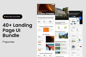 Figma Landing Page Bundle, a Landing Page Template by Hammad Arif