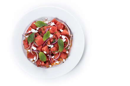 Fresh Watermelon Feta Salad with Mint and Red Onion, a Food & Drink Photo by etorres69