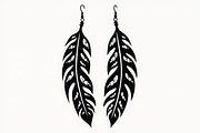 Leaf Earring Silhouette Bundle, a Graphic by abu67222 (Thumbnail 9 of 9)