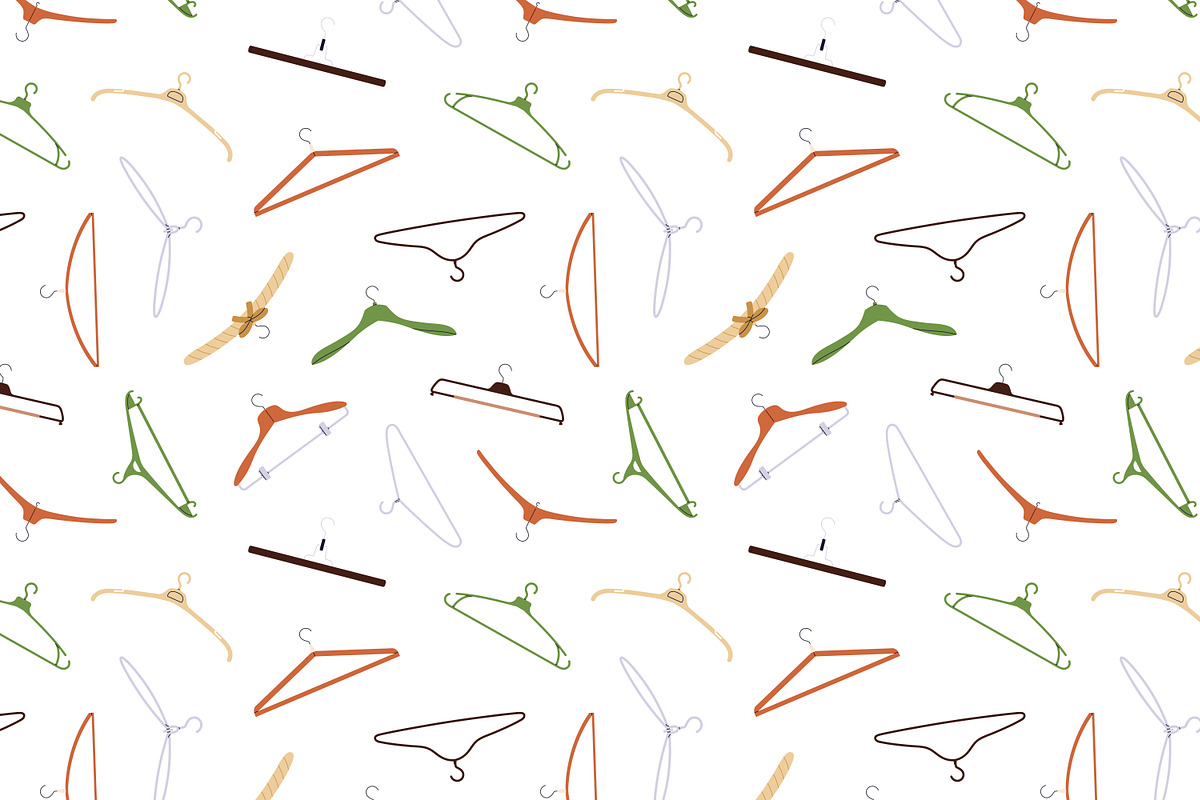 Clothes hangers seamless patterns, a Pattern Graphic by Good Studio (Photo 3 of 6)