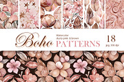 Boho Patterns. Pink and brown, a Pattern Graphic by L- design studio (Thumbnail 1 of 7)