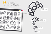 Dessert Line Icons Set, an Outline Icon by Voysla's Shop (Thumbnail 3 of 4)