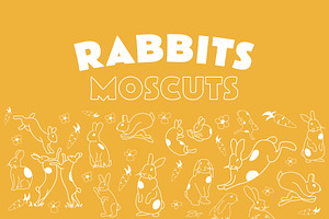 Rabbits Mascot - Vector