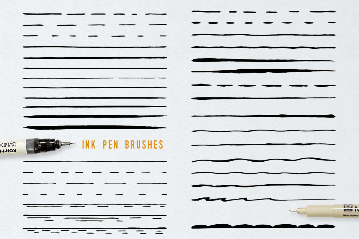 Ink Pen Brush vector, a Brush Add-On by ZiziMarket (Photo 2 of 3)