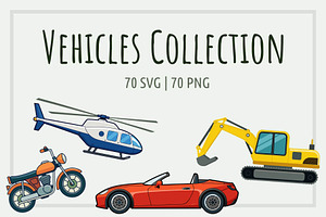 Vehicles Collection - SVG Bundle, a Transportation Illustration by Palleon