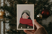 Cozy Greetings / Christmas Postcards, a Seasonal Illustration by By Arkadë (Thumbnail 2 of 6)