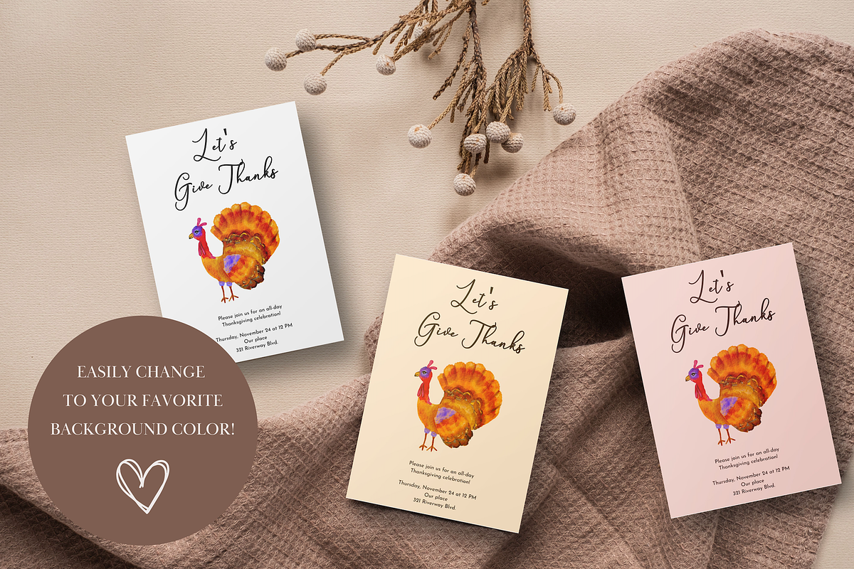 Editable Thanksgiving Invitation, an Invitation Template by ForeverPrint (Photo 6 of 6)