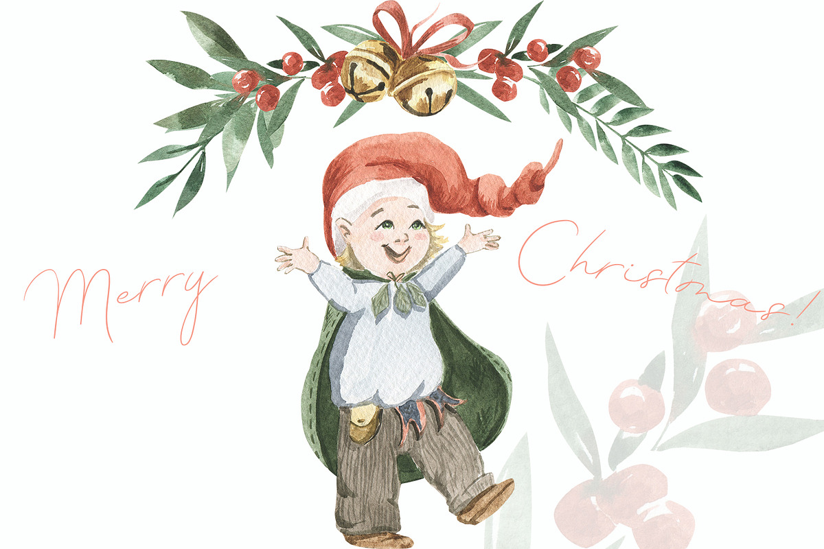 Elves. Cheerful tea party, an Illustration by Love Watercolor Store (Photo 6 of 6)