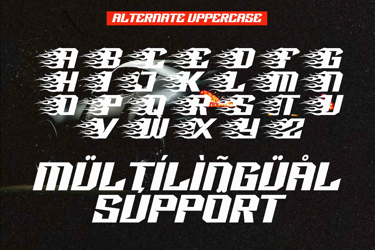 Racing Power Futuristic Speed Font, a Sans Serif Font by Ronny Studio (Photo 8 of 8)