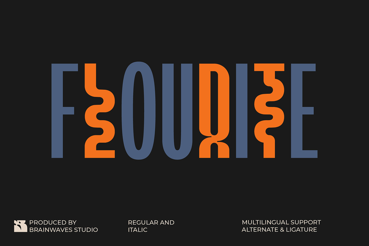 Flourite Font – Bold Condensed Displ, a Sans Serif Font by Brainwaves.Studio (Photo 1 of 8)
