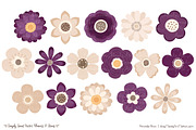 Plum Flowers Clipart, an Illustration by Amanda Ilkov (Thumbnail 3 of 4)