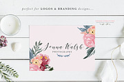 Burgundy Blush Navy Flowers Clipart, an Illustration by Essem Creatives (Thumbnail 5 of 7)