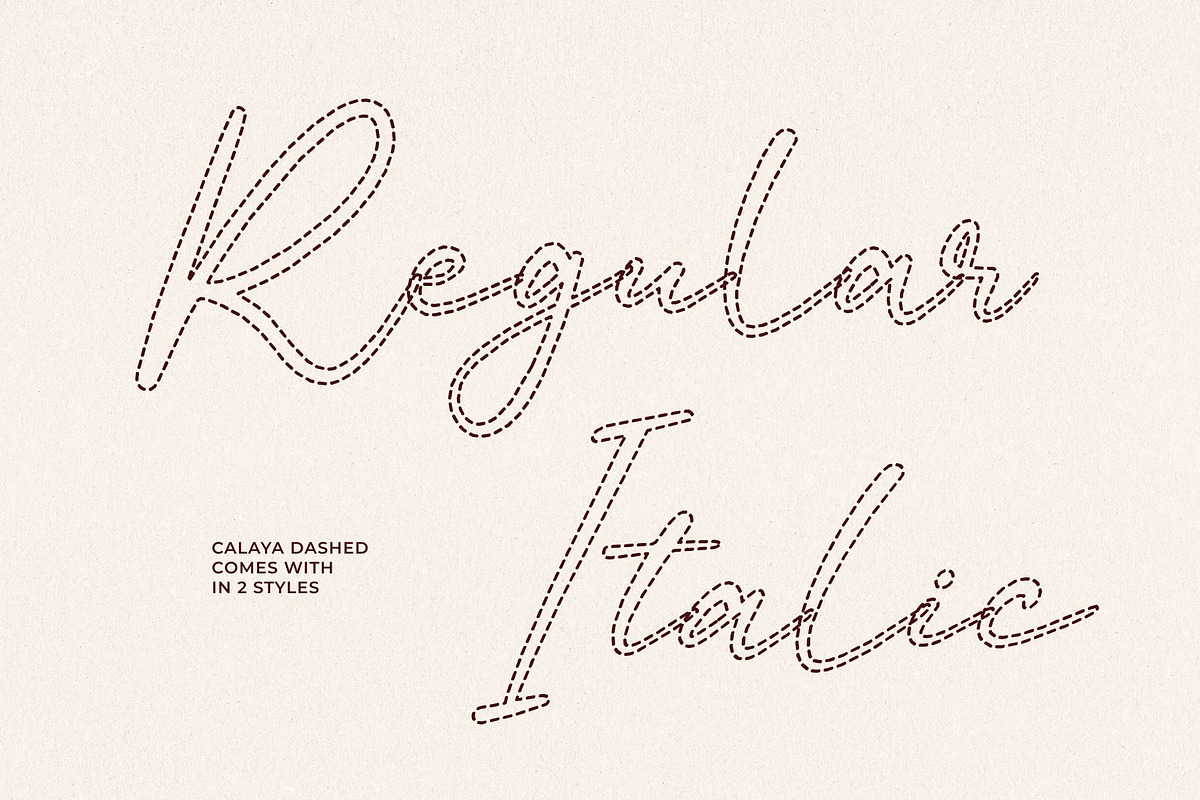 Calaya Dashed, a Script Font by Craft Supply Co. (Photo 5 of 8)