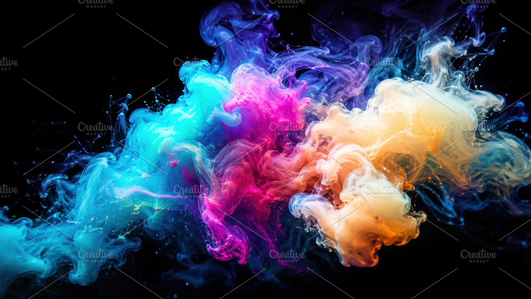 Colorful smoke swirling in the air, a Photo by Beautiful things