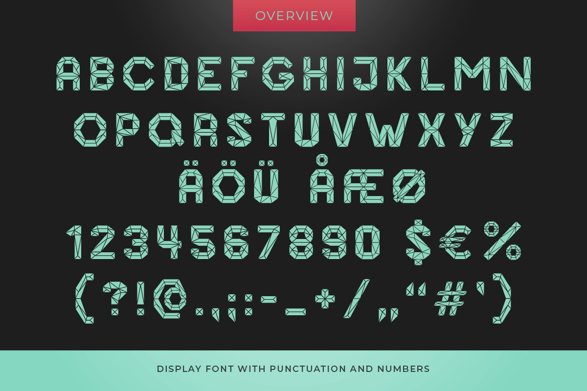 Onska - A Polygonal Display Font preview 5