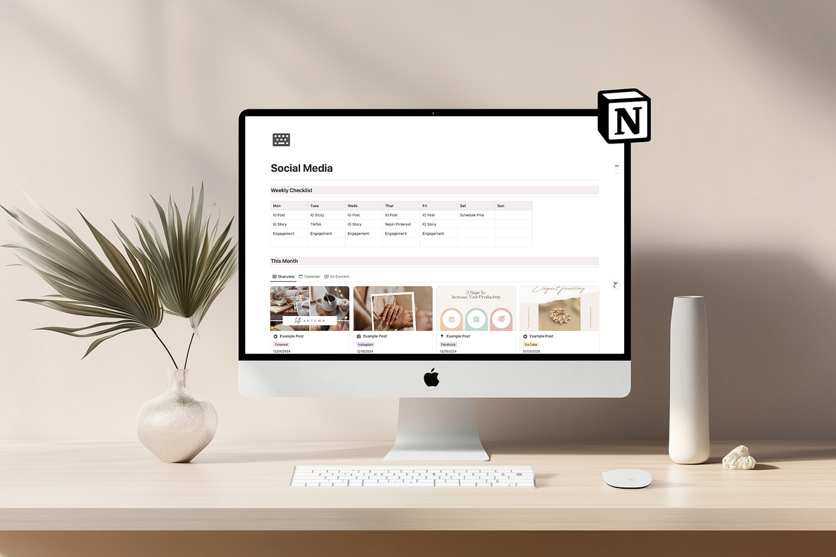 Notion PLR Template Business Planner, a Templates & Theme by Julia On Purpose (Photo 7 of 9)