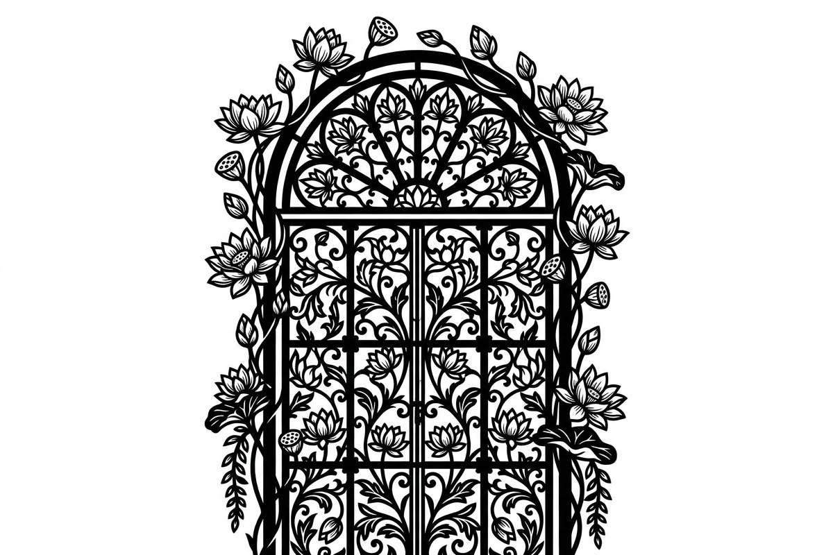 50 Floral French Window Ornament, a Decorative Illustration by Amazin_art (Photo 6 of 35)