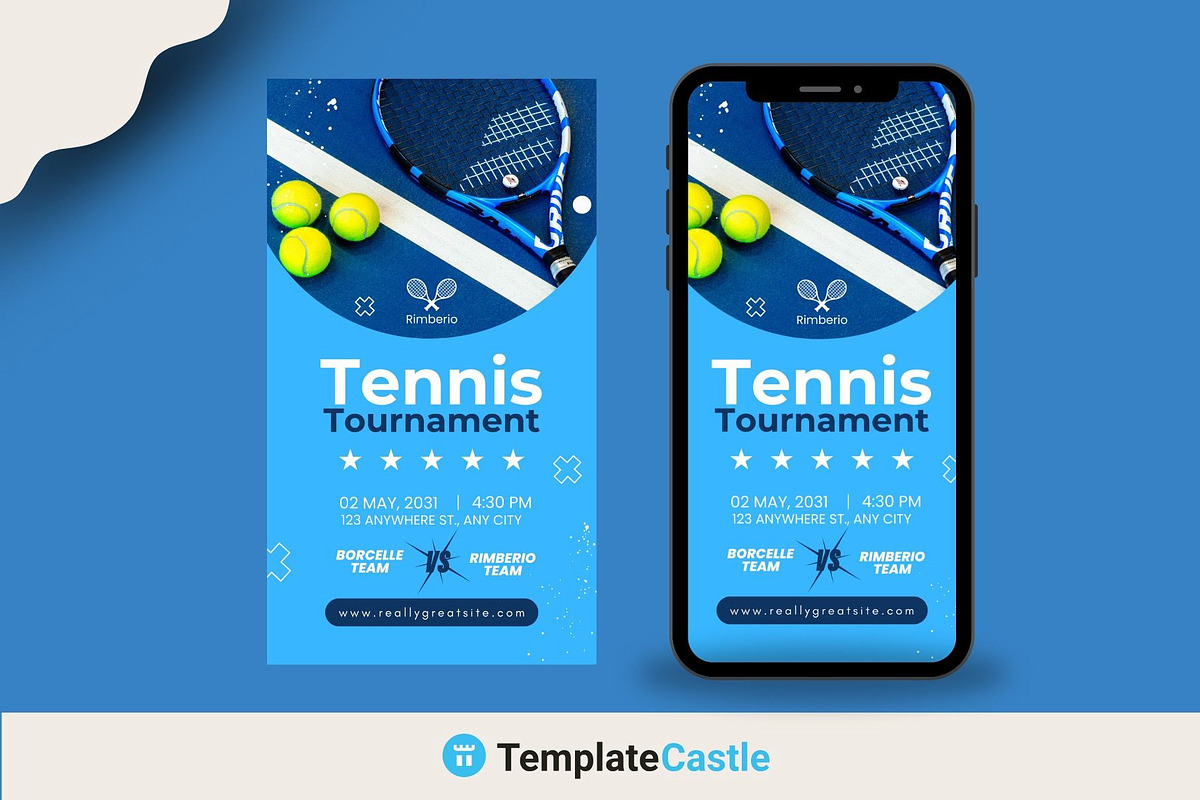 Tennis Tournament Canva Template, a Design Template by TemplateCastleStore (Photo 4 of 6)