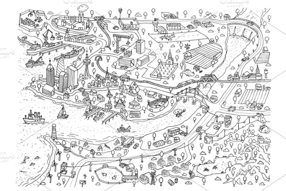 DOODLETOWN, an Illustration by WINS Doodle shop (Photo 2 of 6)