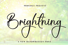 Brightning | Script Font