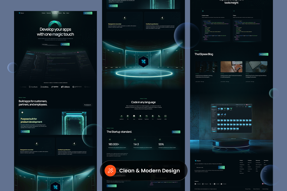 Development Tools Landing Page, a Landing Page Template by SLAB! Design (Photo 4 of 4)
