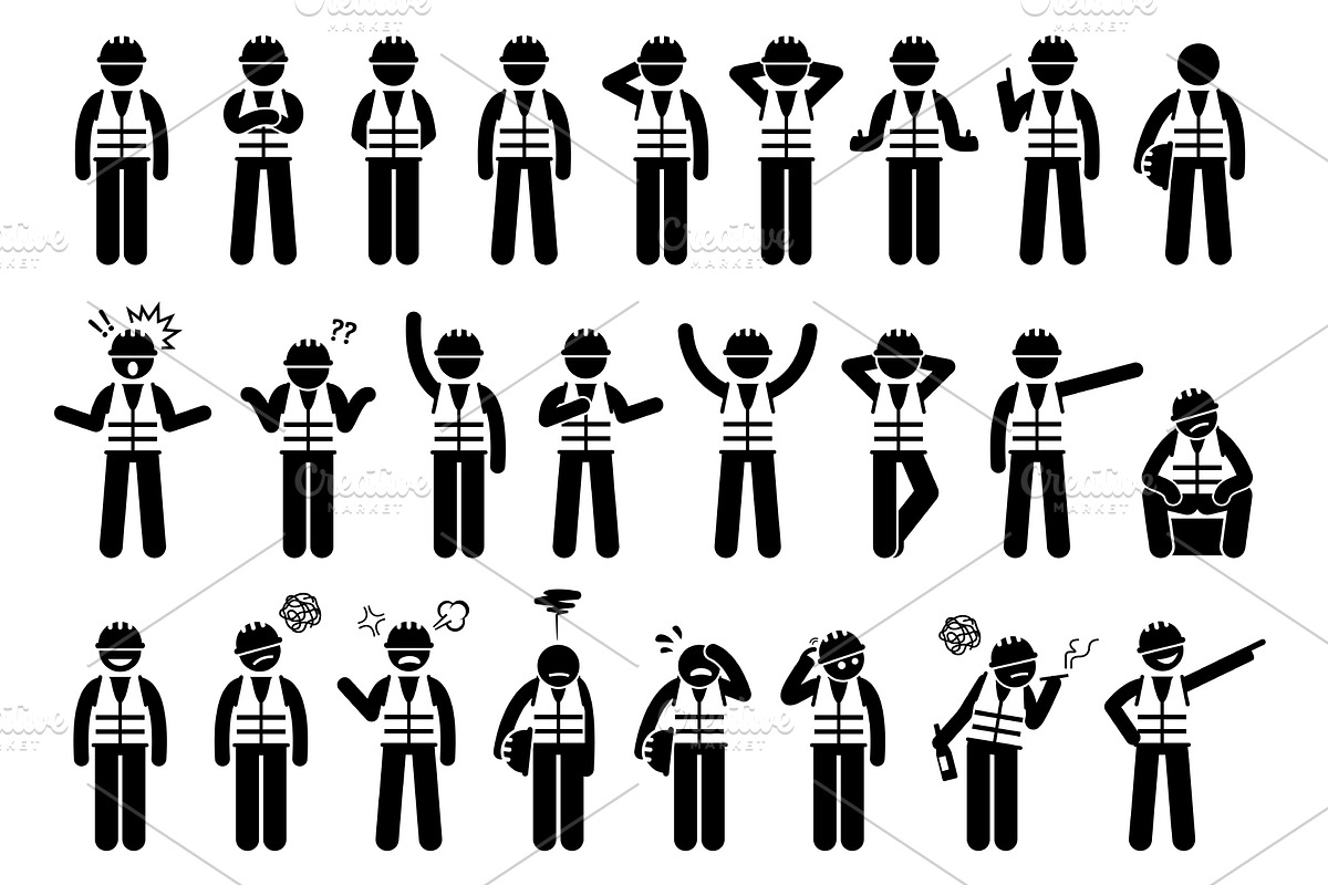 Industrial Construction Worker Emo, an Icon by Leremy Stick Figures