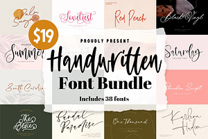 Handwritten Font Bundle Vol 1