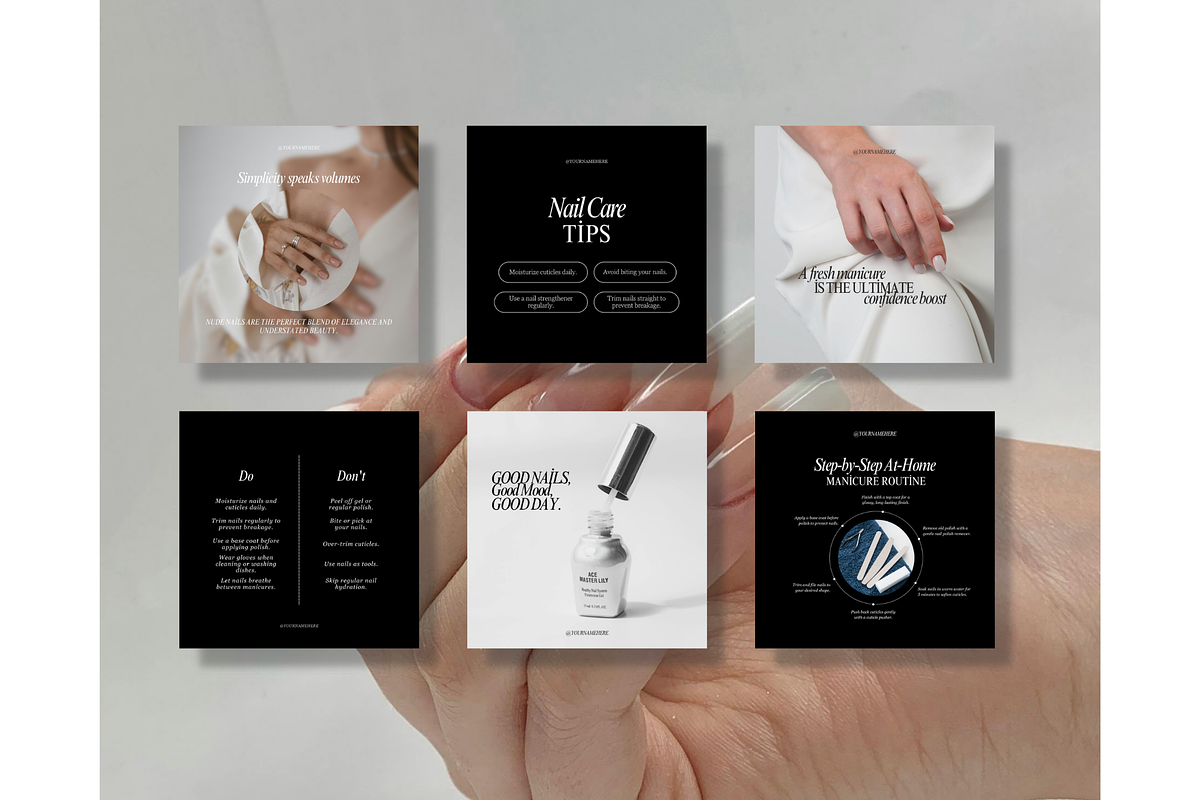 Nail Tech Instagram Template - Canva, a Social Media Template by TheTemplateTopia (Photo 2 of 10)