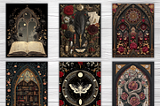 Gothic Floral Book Cover Asset Pack, a Brochure Template by LA Design (Thumbnail 5 of 10)